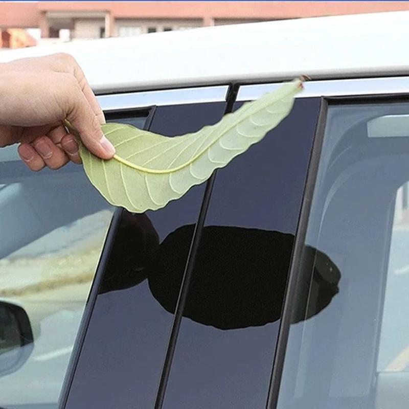 6 Adet Toyota Corolla 2014 2015 2016-2018 için Araba Cam Kapı Sütunu B C Sütun Direği Kapak Trim Çıkartmaları Oto Dış Tasarım
