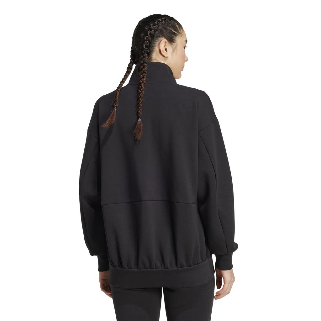 Adidas ASZN SOFTLUX FZ Sweatshirt Top for Women, KLI09 Black (JM1658) Size M