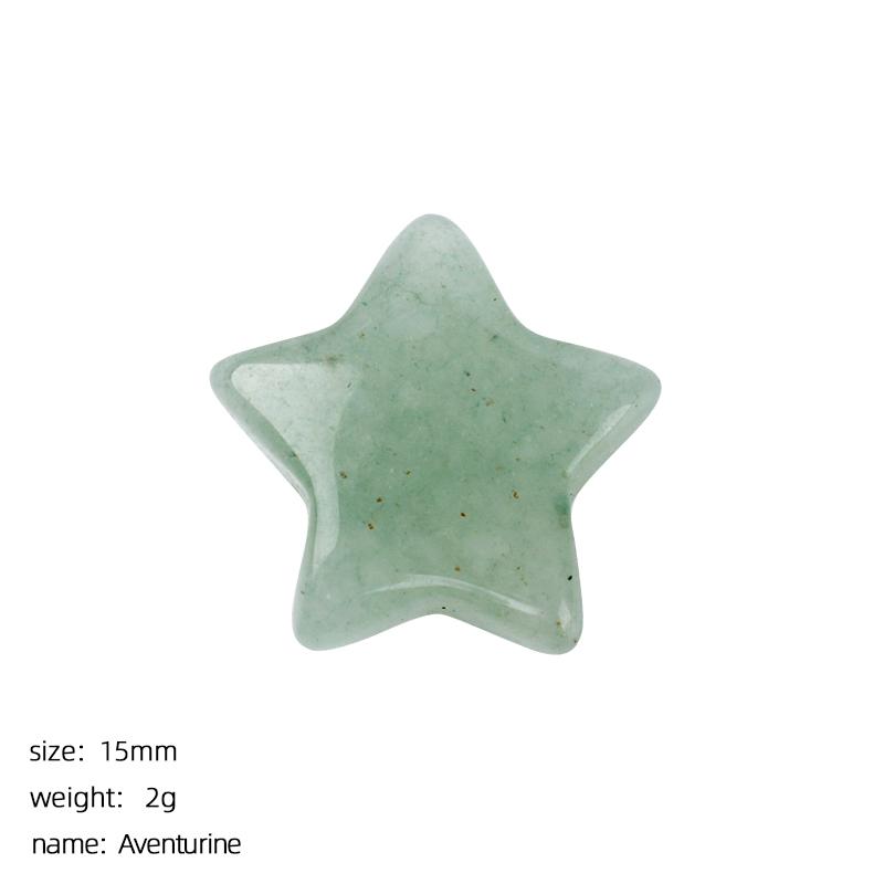 3Pcs Natural Stone Carved Five-pointed Star Figurine 15×15mm Polished Mini Crystal Star Ornament For Reiki Healing DIY Craft Jewelry Making