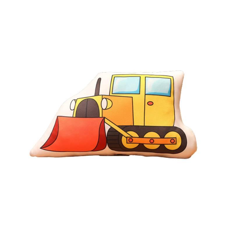 Roztomilý kreslený polštářek ve tvaru auta plyšová hračka pro děti Včetně hasičských aut a policejních aut