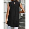 Sleeveless Women Loose Irregular Shirts Elegant Fashion Summer Blouse Solid Color Sweet Simple Office Long Tops Streetwear Casual Simple Clothing