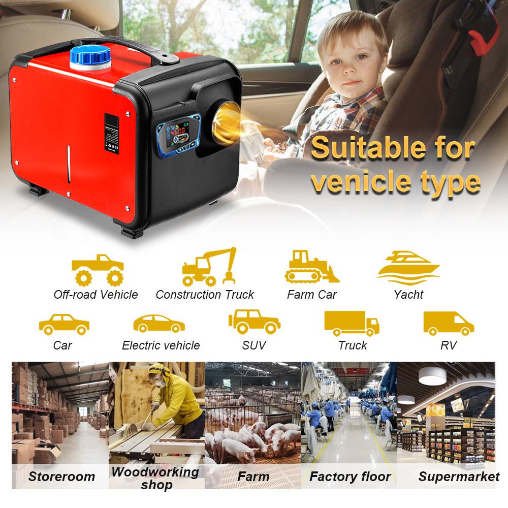 12V\24V Dual Voltage Upgrade Parking Heater 3 In 1 Car Diesel Auxiliary Air Heater LCD Remote Control Engine Preheater Warmer