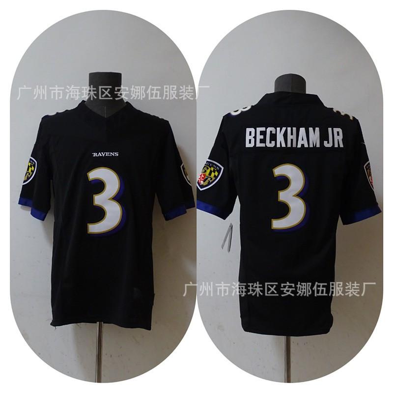 Baltimore Ravens NFL Camiseta de Fútbol para Hombre de Algodón Bordada Ropa del Equipo Rugby Aficionados al Deporte