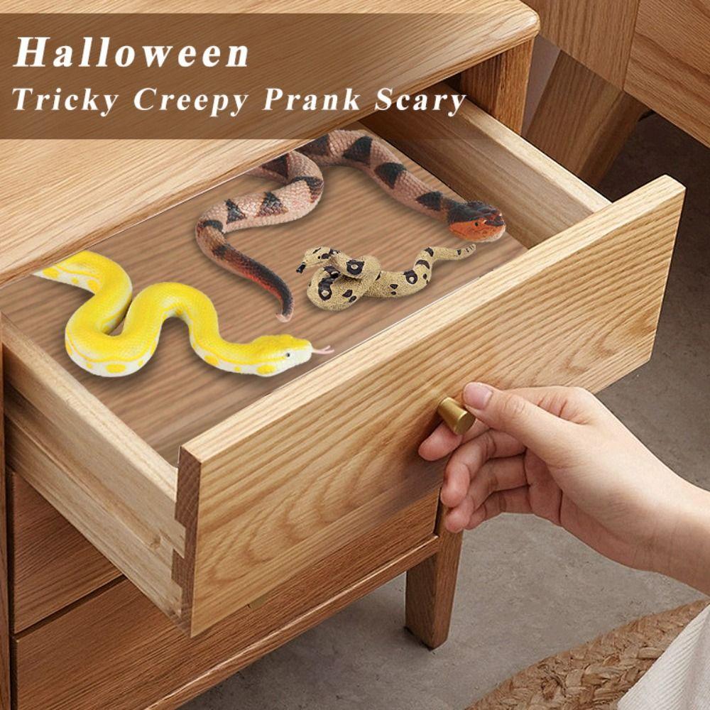 Reptile Animal Rattlesnake Model Soft TPR Simulation Snake Funny Snake Action Figures  Prank Toy
