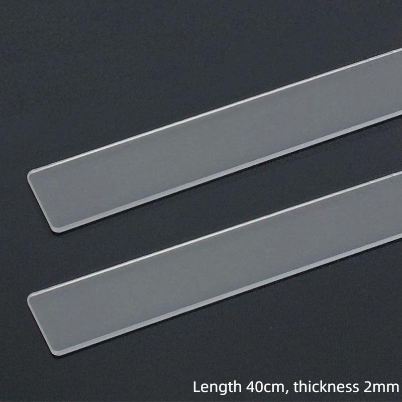 2Pcs 2-5mm Clear Acrylic Thickness Ruler Sturdy Rolling Pin Guide for Homemade Cookie Fondant Maamoul