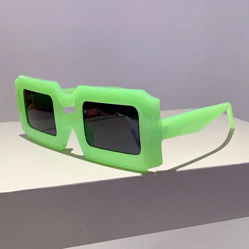 Vintage Square Sunglasses Women For Men Luxury Brand Designer Sun Glasses Trend Punk Popular Travel Big Frame Eyeglasses UV400