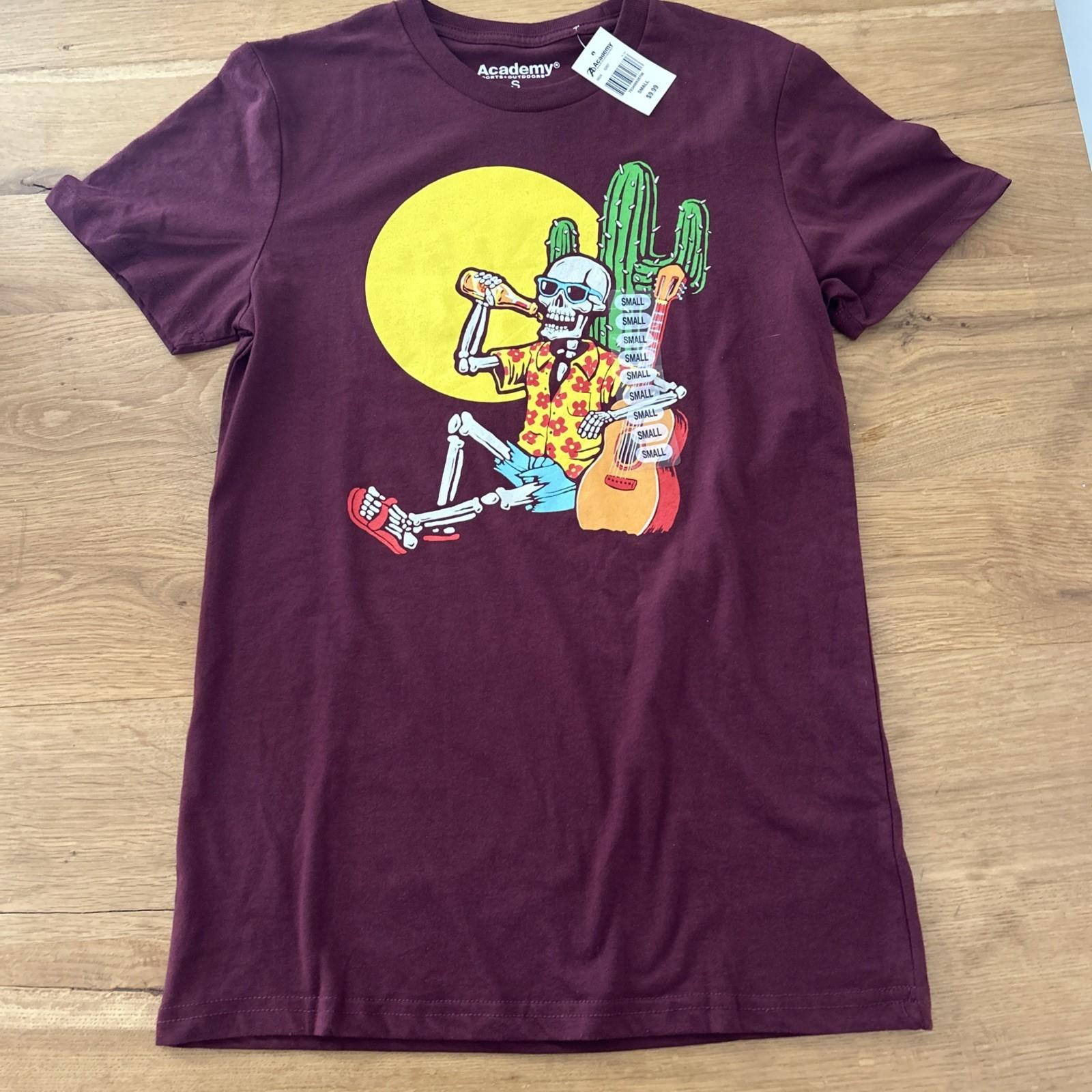 NWT Summer Vibes Skeleton Academy Sports Small Skeleton Cactus Guiter Big Moon S разноцветный