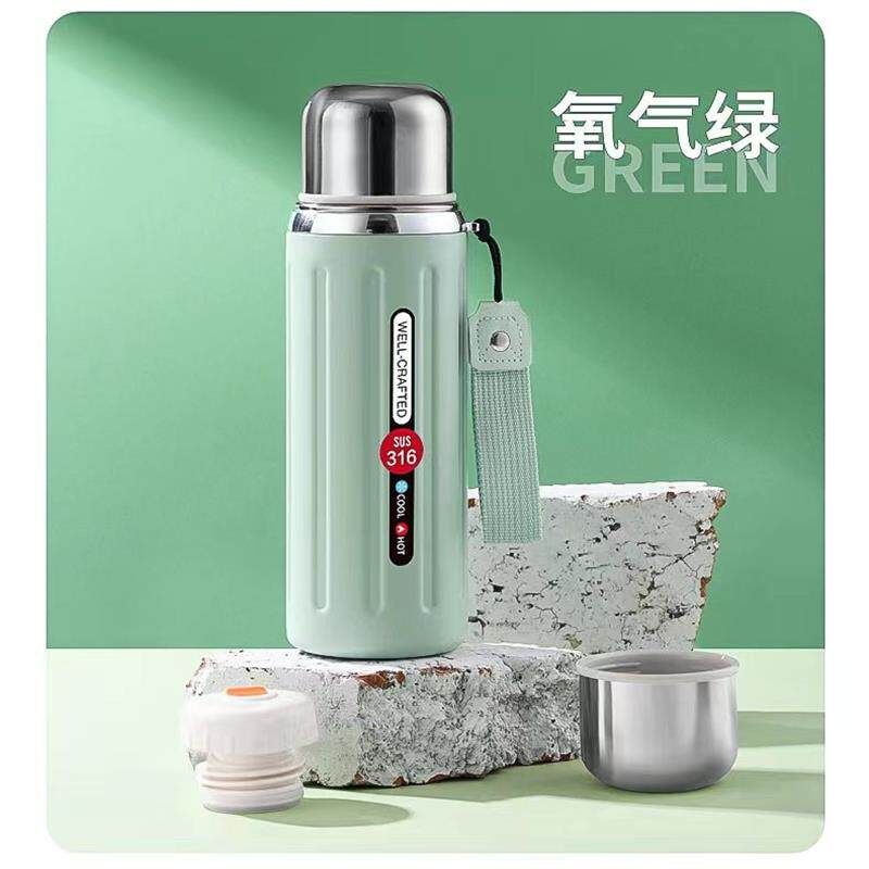 Good-looking Large Capacity Vacuum Cup 316 Stainless Steel Food Grade Water Cup Sports Kettle Portable Men and Women Car