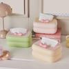Kawaii Desktop Tissue Box Dopamine Bow Desktop Tissue Box For Living Room Dining Table Bathroom Bedroom Home Storage Accessories