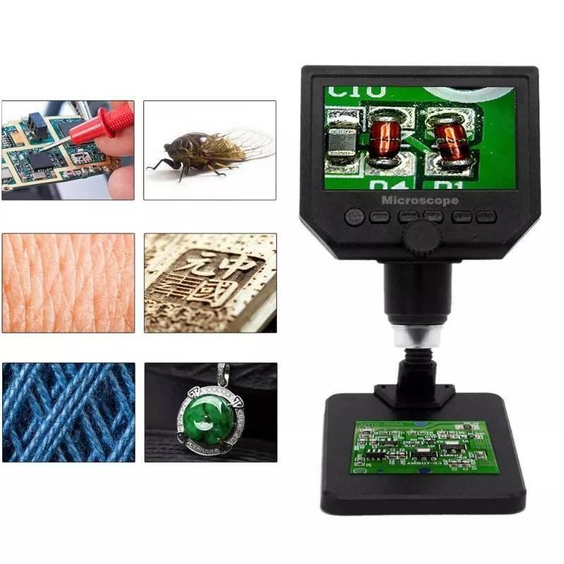 G600W Upgrade 3.6MP Portable Digital Microscope 4.3 Inches HD LCD Microscopes Industrial Inspection Magnifier Camera