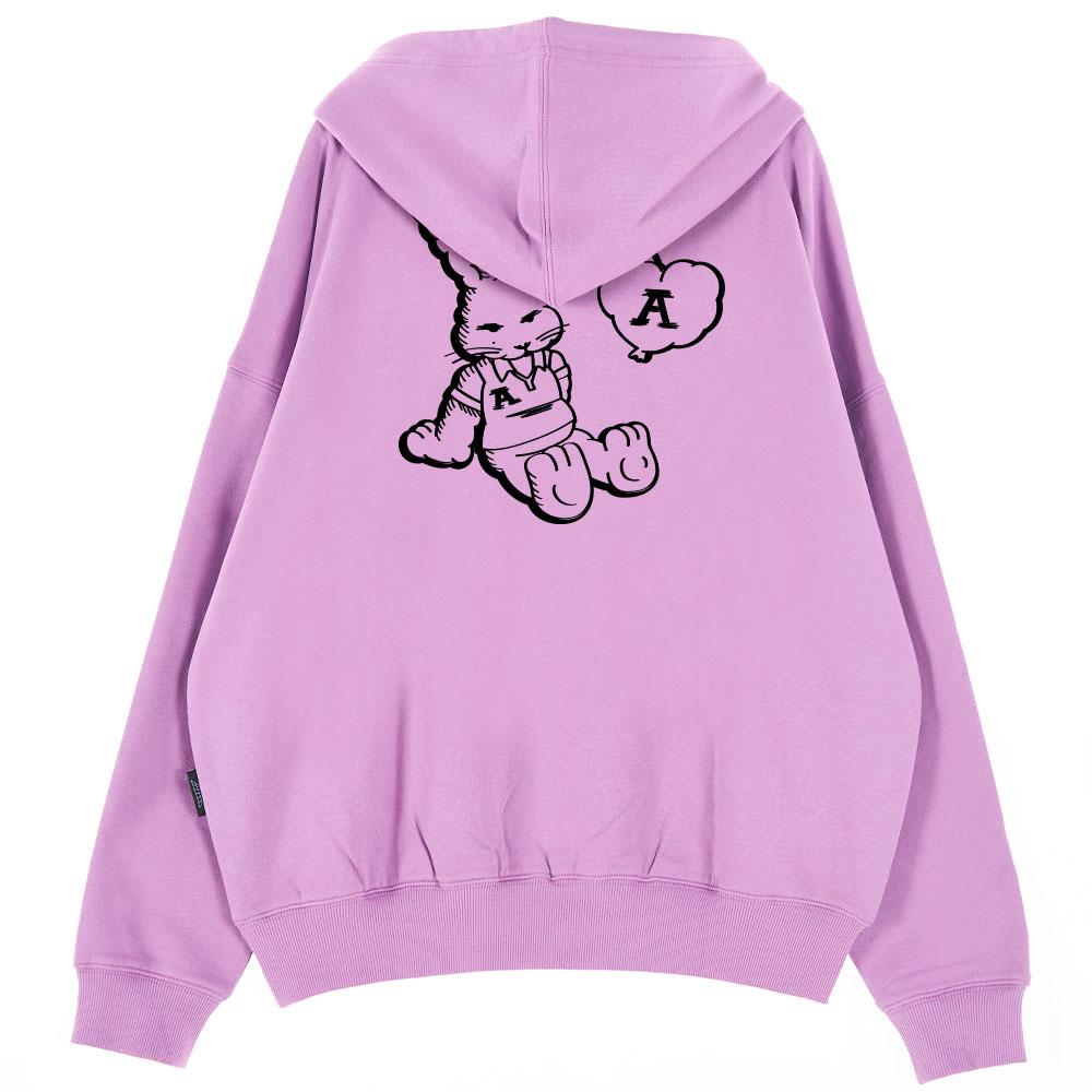 Astral Projection Oversized Drop Shoulder Jy Rabbit Hoodie_Violet