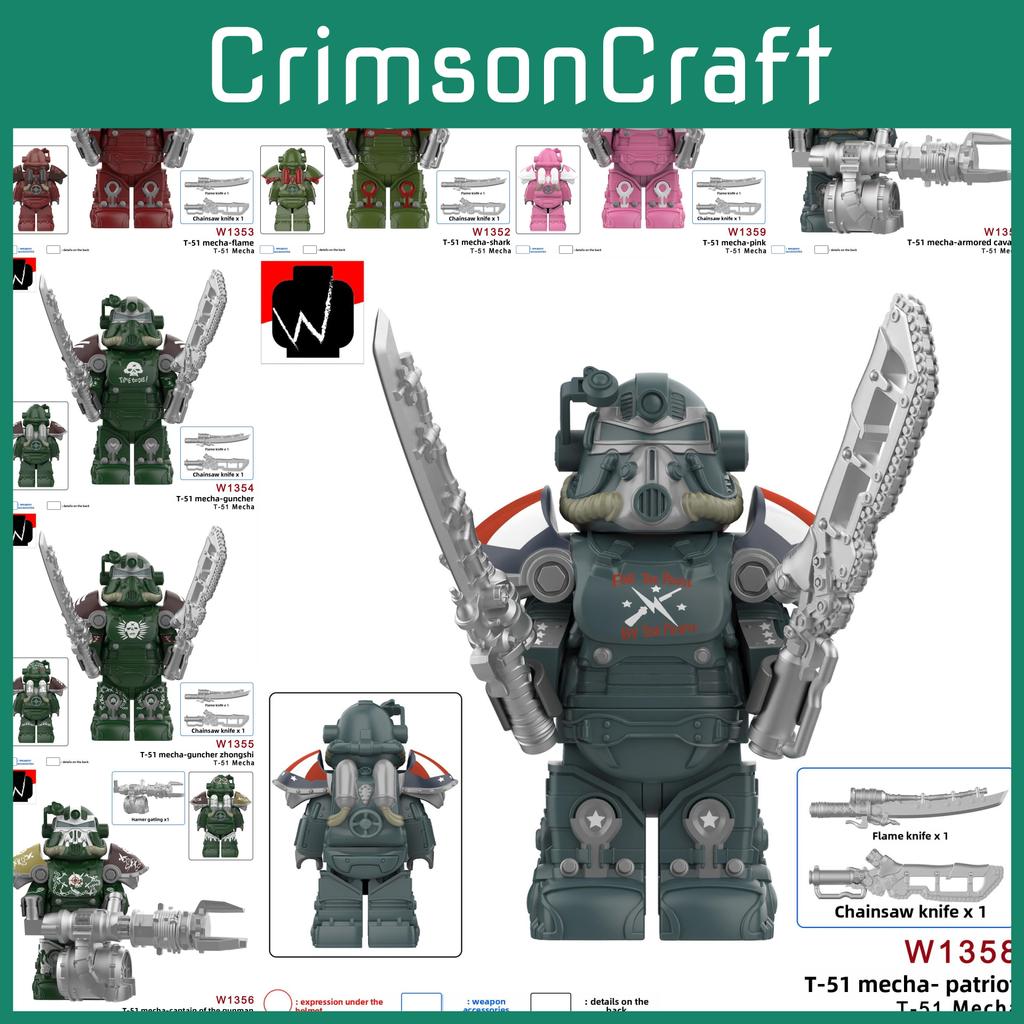 Building Power Armor Block Models With Small Particles For Childrens Gift Diy