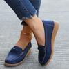 Damen Flache Lederschuhe Sommer Modisch Bequem Elegant Loafer Große Größe Outdoor Freizeitschuhe