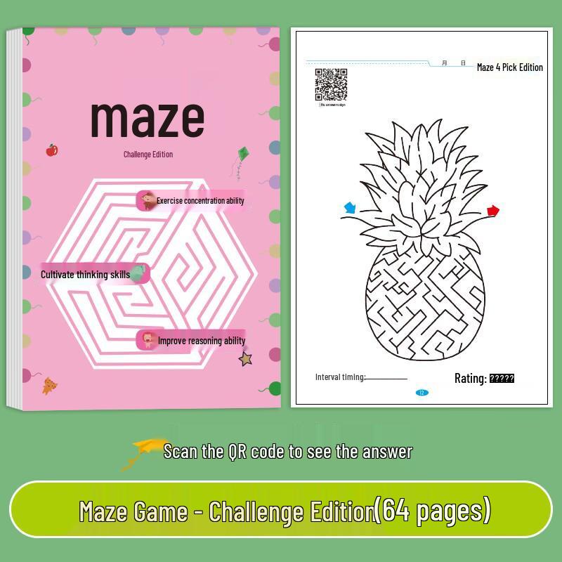 Focus Maze Puzzle Book for Kids: Enhance Attention & Thinking Skills