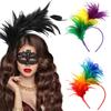 New Retro Rainbow Feather Headband For Kids Ideal For Halloween Parties And Celebrations