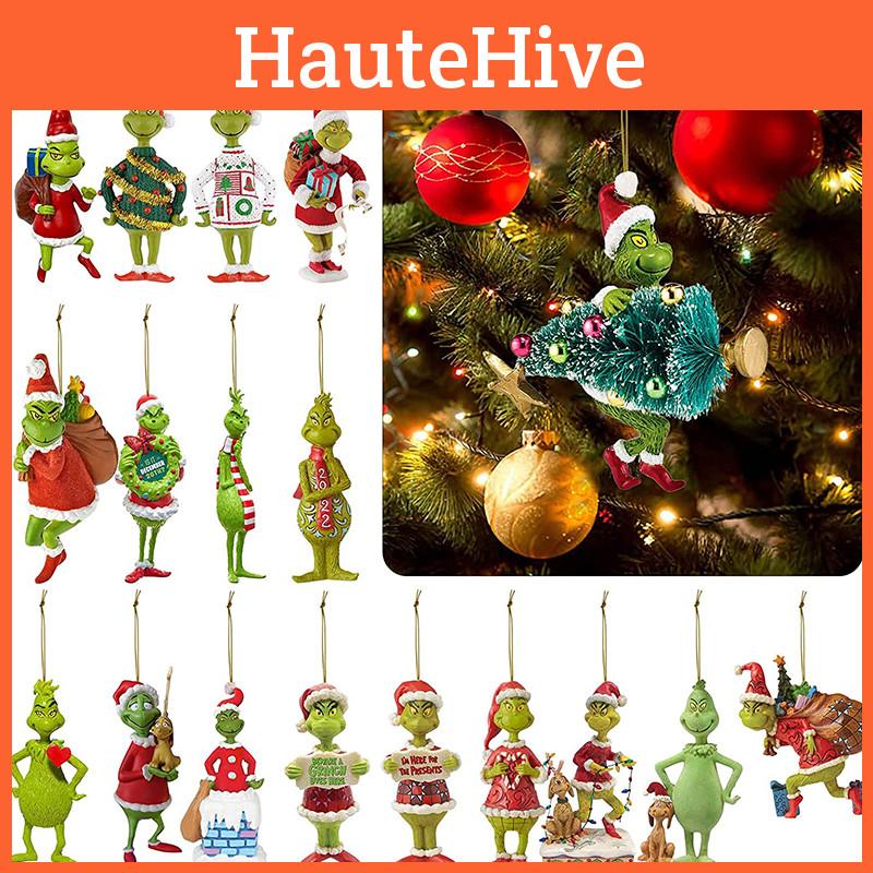 Nádherná vánoční ozdoba na stromek Grinch pro párty, domácí dekoraci