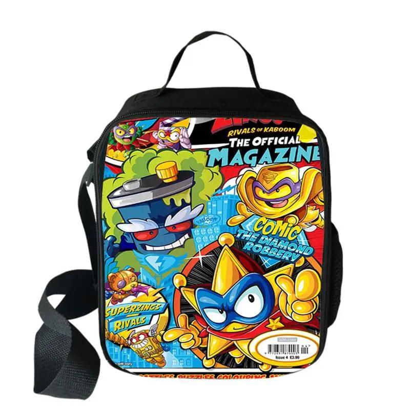 Fashion Student Crossbody Super Zings Lunchbox Thermal insulation Food Lunch Bag 3D Printed Picnic Insulated Handbags Ice Bags