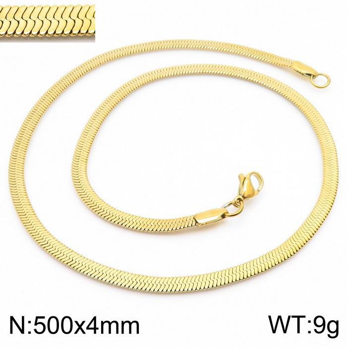 Trendy Minimalist Stainless Steel Snake Chain Necklace & Bracelet Set