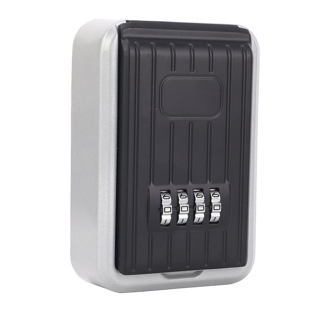 Key Lock Box with 4 Digit Combination Alloy Wall Mounted Weather Resistant Key Safe Storage Lock Box for Outside Home Garage