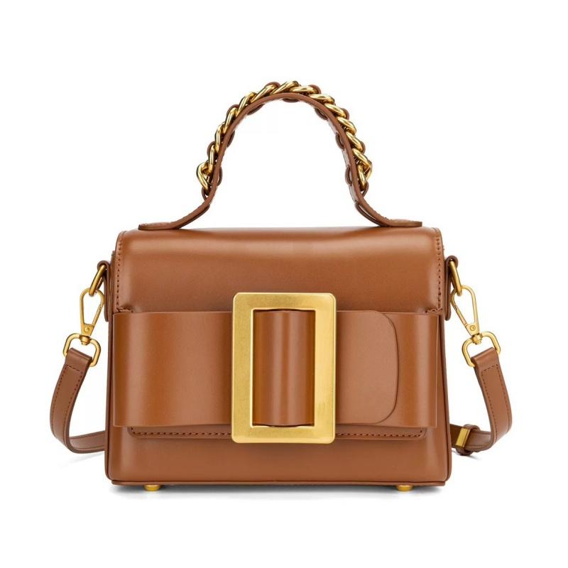 

Fashionable Metal Chain Handbags 2026 New Women s Square Buckle Small Square Foreskin Strap Design Single Shoulder Crossbody Bag