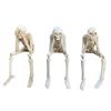 Startside See No Evil Hear No Evil Skull Figure Skeleton Interior Ornament Craft Resin Novelty Item 3-Piece Set