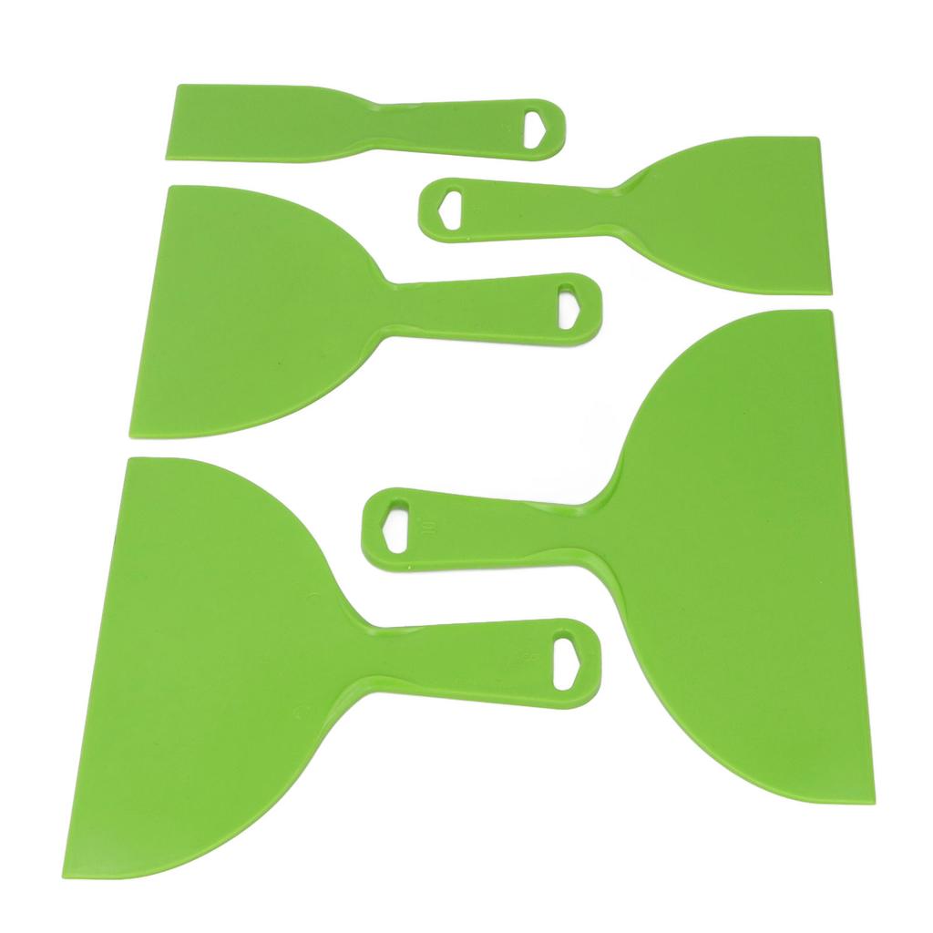 5PCS Plastic Putty Scrapers Flexible Spatula Set Multipurpose Paint Scraper Tool for Painting