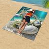 1PC Pearl Heart Coconut Tree Beach Towel Quick Dry Bath Towel Beach Vacation Photography Essential Elegant Tropical Design