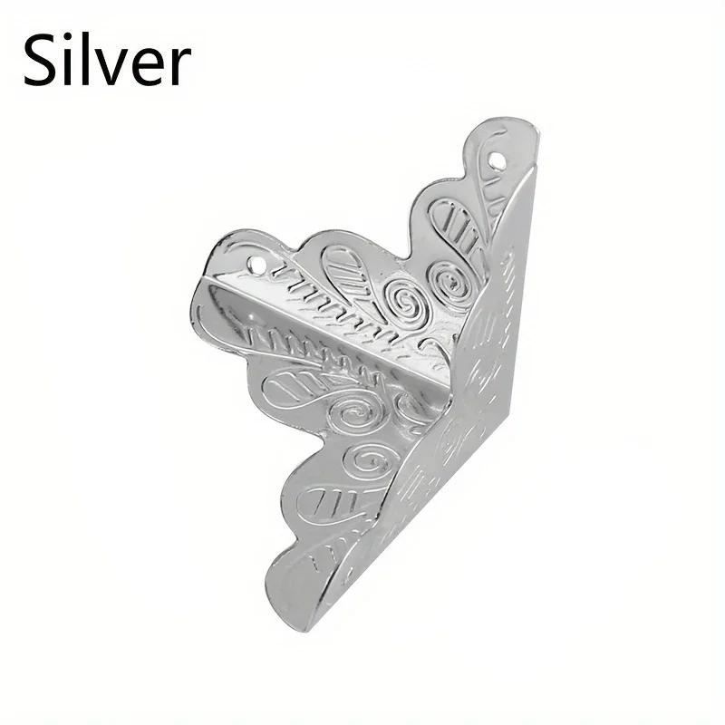 12pcs Wooden Box Corner Protector Cover Guard for Jewelry Chest Wine Gift Case Decorative Bronze Golden Silver DIY