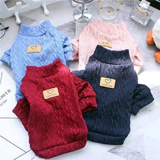 Tengcong Suéter de Malha para Cachorro para e Cachorro Cachorro Gato Cachorro e Estiloso para Cães Pequenos e Médios Roupas Escuras, Primavera, Outono, Inverno, Fantasia, Suéter,