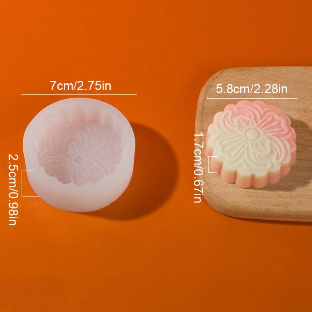 3D Flower Mooncake Mold Chinese Style Festival Pastry Mould  for Dessert Pastry Candle