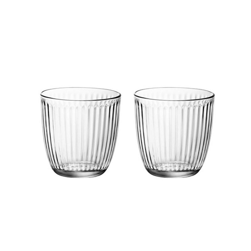 2pcs Sets Coffee Cups Glass Cup Drink Luxury Glass Set Stripe Stackable Coffee Mug Juice Milk Drinking Glasses Set Cup Drinkware