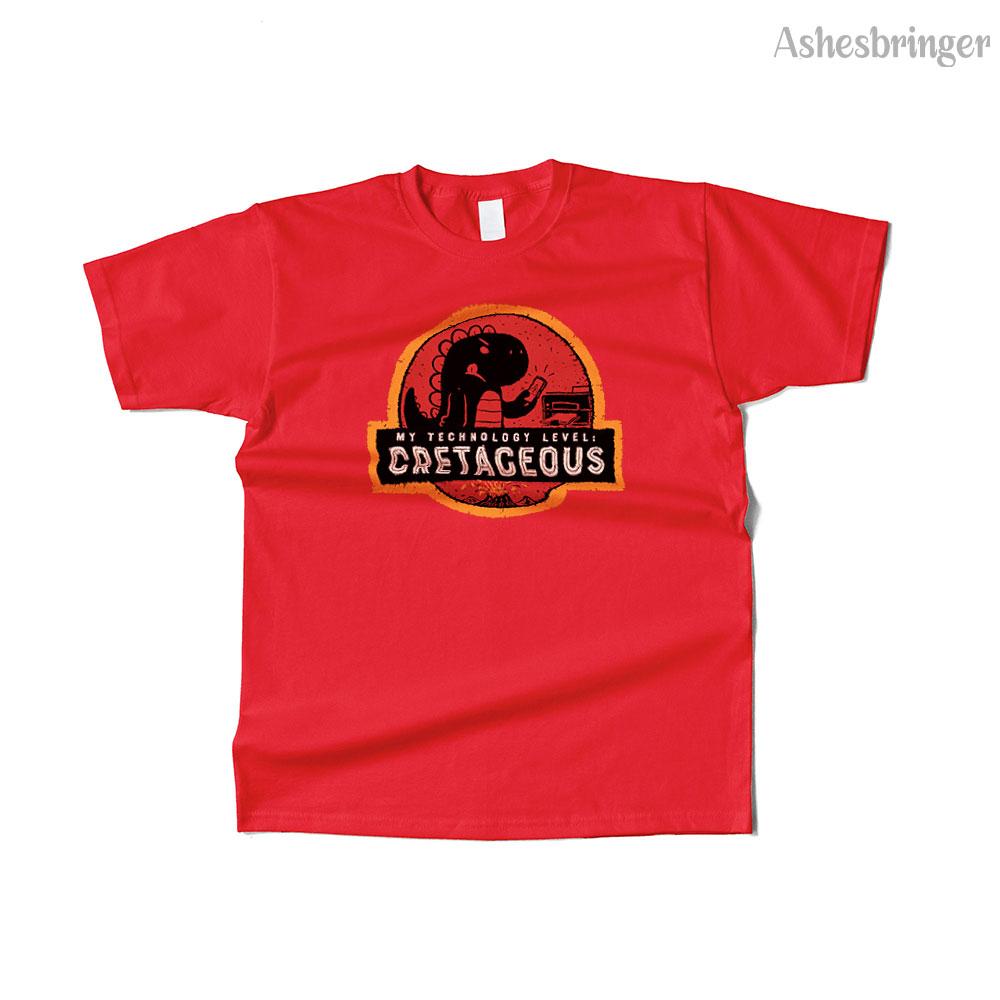 Unisexs Cotton My Technology Level Cretaceous Graphic Funny T Shirt Street Casual Style Tee for Unisex and Women M