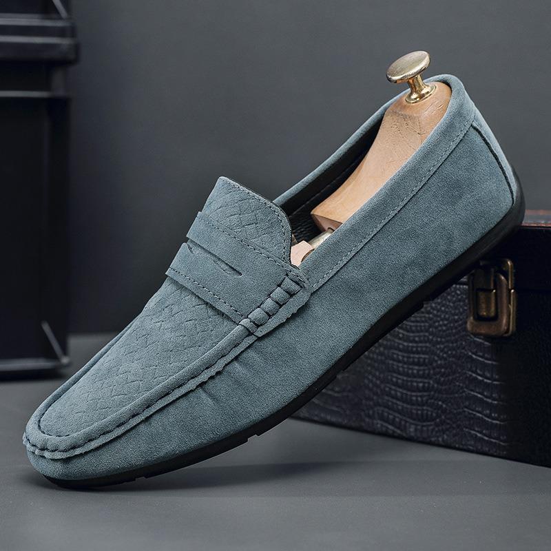 

Autumn new Doudou shoes men s soft-soled breathable one-pedal casual lazy shoes British business driving men s shoes 44