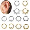 1PC Stainless Steel Septum Clicker Ring Heart Zircon Body Piercing Jewelry  Nose Piercing