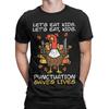 Funny Thanksgiving Teacher Turkey Lets Eat T Shirt for Men T-Shirt Crewneck  Tee Shirt Short Sleeve Clothes Summer