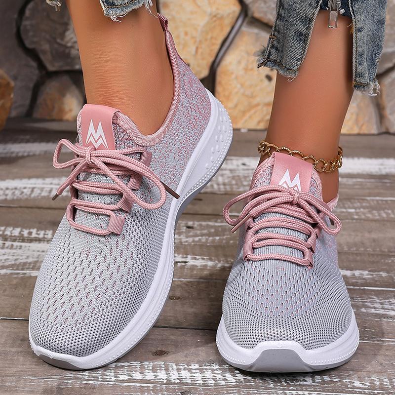 

Fashion Breathable Lightweight Mesh Sneakers for Women Soft Sole Knitting Running Shoes Woman Non Slip Casual Slip On Walking Footwear 42