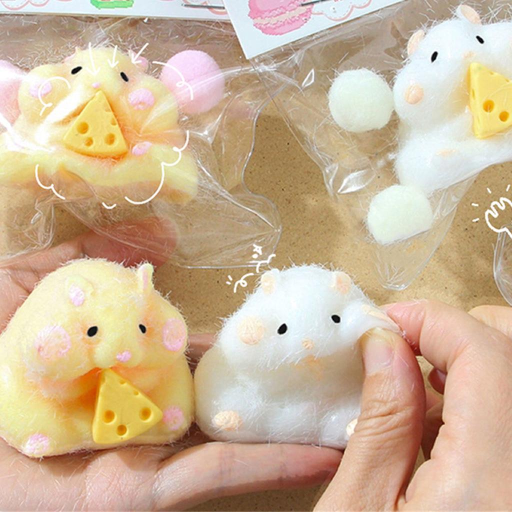 Cartoon Hamster Slow Rising Stress Relief Toy Cartoon Decompression Toy for Kids Stress Relief Fidgets Gift