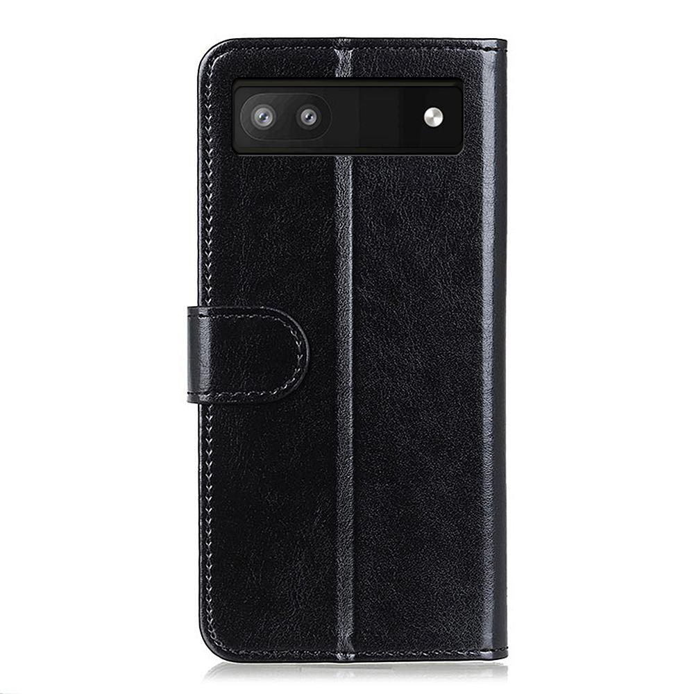 For Google Pixel 7a Wallet Stand Phone Leather Case Crazy Horse Texture Smartphone Cover