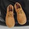 Men's Vintage Low-Top Derby Shoes, Autumn/Winter 2024 Martin Boots, Thick Sole, Versatile Style (Model: 66502-J)