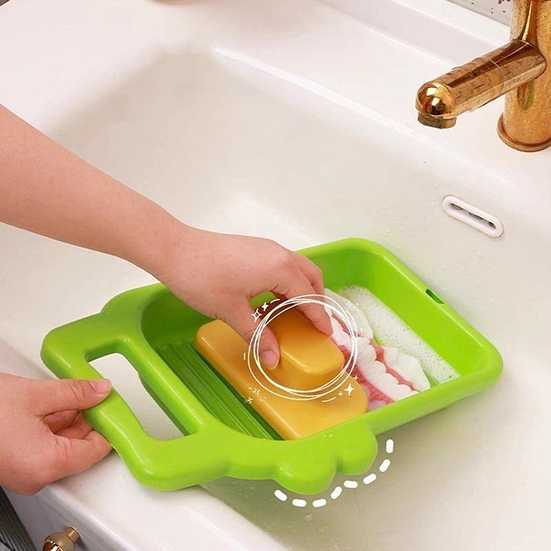 Washboard Household Cartoon Crocodile Roller Dormitory Hand Wash Underwear Multifunctional Non-Slip Washing Board