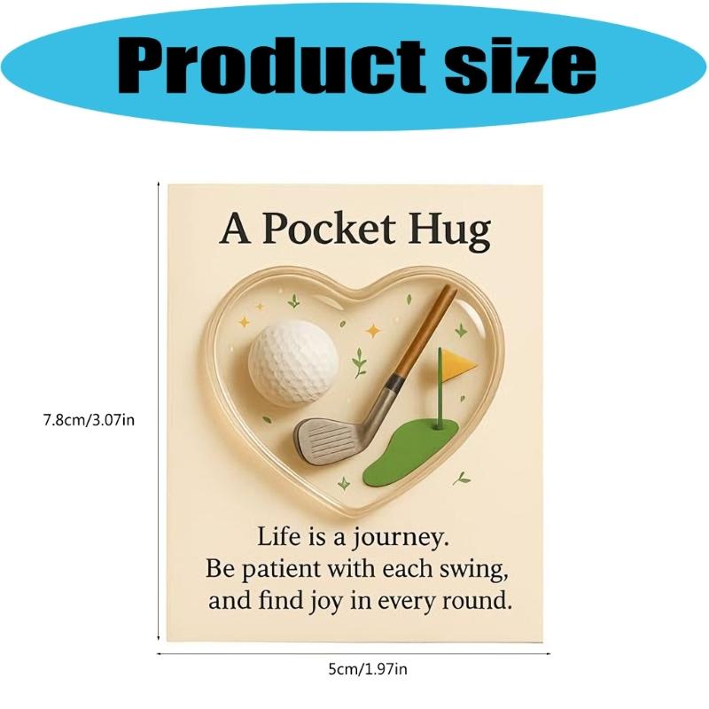 Portable Sports Theme Acrylic Pocket Hug Card Handmade Gift Perfect for Parties and Daily Surprises