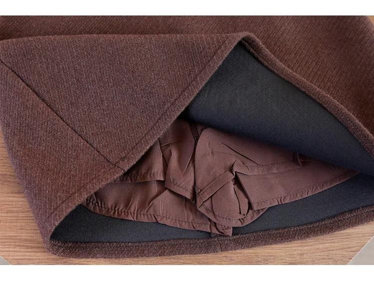 Korean Style Retro Wool Blend A-line High Waist Short Skirt - Women's Trendy, Comfortable Spring/Autumn Inner Wear