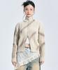 ZEROPLANET Eleanor Spray Knit Zip-Up [Beige]