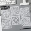 6 Pcs Flowers Stencils Drawing Stencils Leaf Templates For Creative Scrapbook Pages And DIY Home Projects