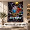 Fantastico Mondo di Gumball Arazzo, Testo Personalizzato su Misura, Arazzo da Appendere alla Parete per Soggiorno Decorazione Murale per la Casa