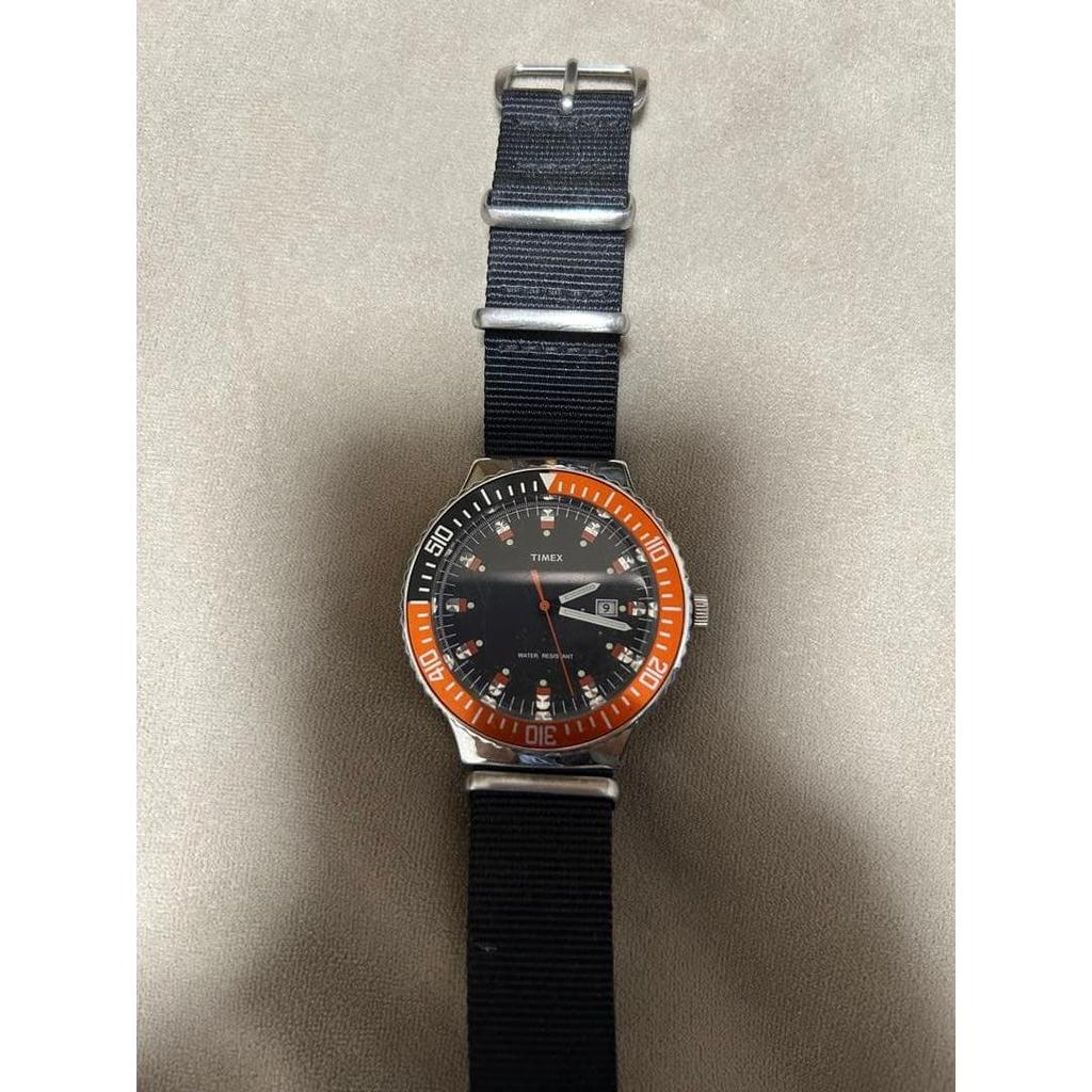 Used TIMEX Diver Watch (Orange Bezel) Men's Watch
