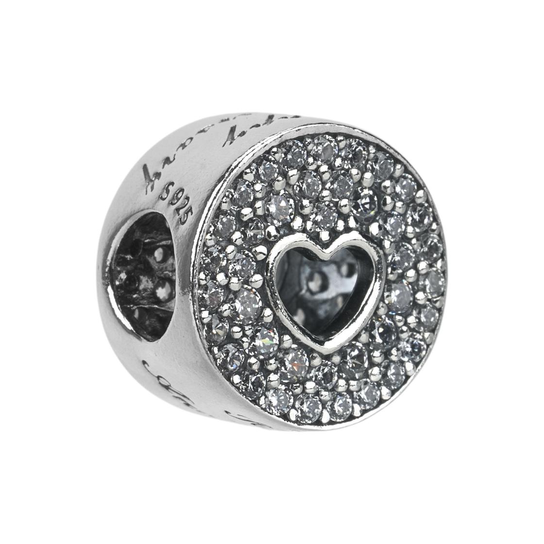 Pandora Heart Hollow Design Pendant Women pendant Silver 791977CZ Box