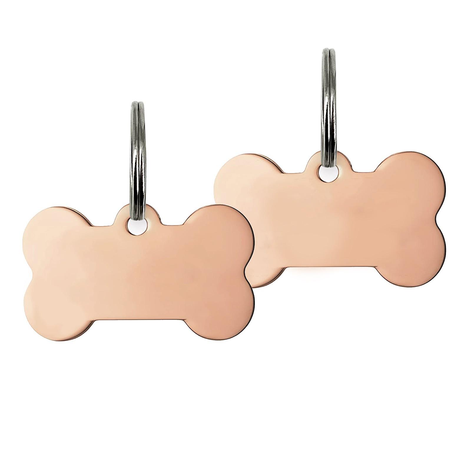 

Подвеска-ошейник для домашних животных, брелок-кулон из нержавеющей стали, праздничный подарок, небольшой подарок, металлический кулон с гравировкой One Size розового золота