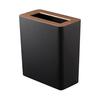 Jitsugyo (Yamazaki) Trash Can Square Brown Approx. W28 X D15 X H30cm RIN RIN Bag Can't Be Seen Trash Can 3195