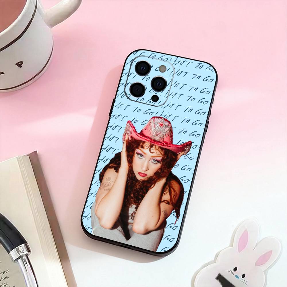 Singer C-Chappell Roan Phone Case For iPhone 17,16,15,14,13,12,11 Plus,Pro Max,Soft Silicone Black Cover
